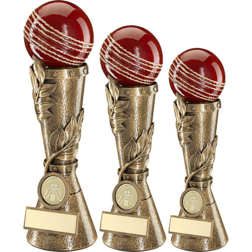 Cricket Ball Trophy Leaf Column County Club Award