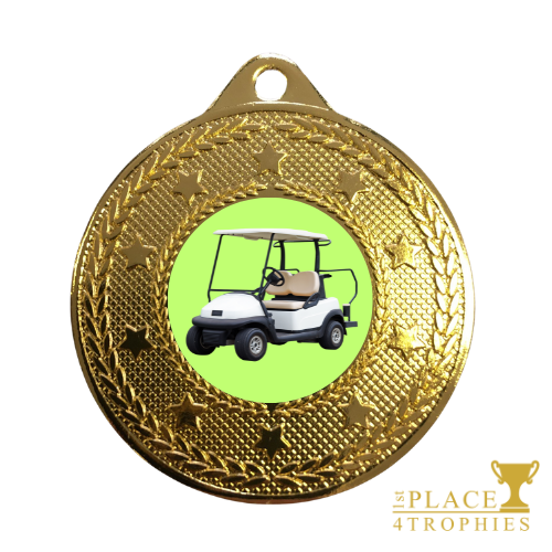 Golf Cart Medal Award Golf Buggy Caddy Gift Personalised Engraving