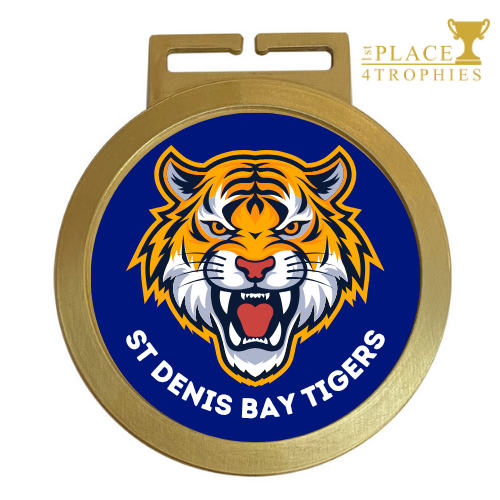 Custom Medal Sports Club Logo Gold Award 60mm at 1st Place 4 Trophies