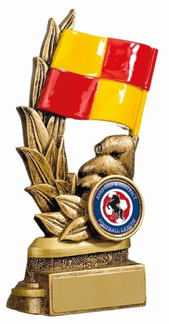 FOOTBALL LINESMAN AWARD FLAG 5.5" XBLAST TROPHY