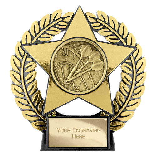 Gold Darts Award Emperor Star Darts Plaque