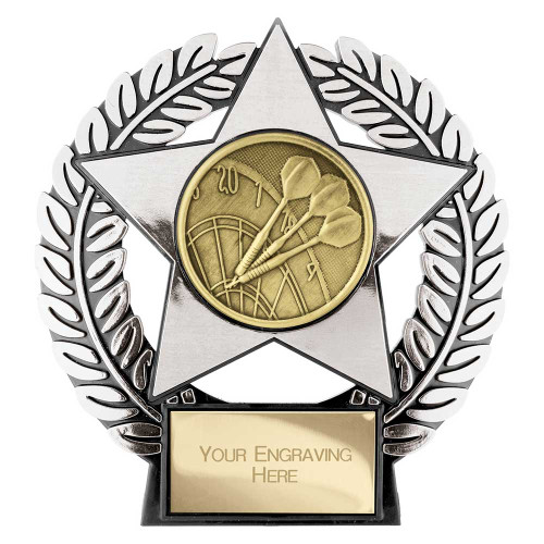 Silver Darts Award Emperor Star Darts Plaque