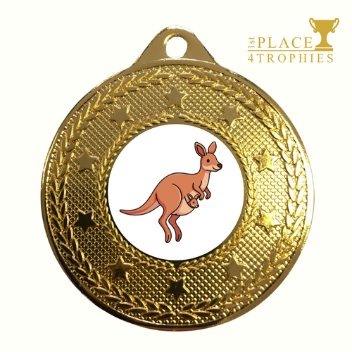 Kangaroo Medal Award Australian Wildlife School Zoo Party Theme Prize