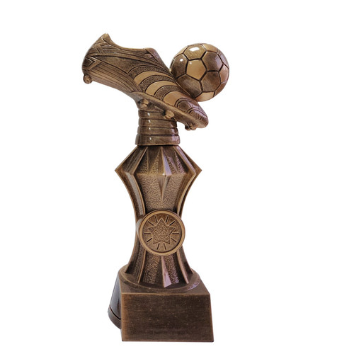 Football Boot & Ball Trophy 195mm Custom Logo Free Engraving