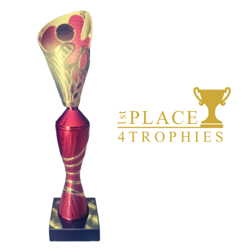 Alexia Red & Gold 11" Column Award Free Personalised Engraving