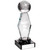 NEAREST THE PIN Golf Award - clear black diamond glass with full 3D golf ball