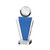 Gauntlet premium blue clear glass ball award