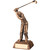 Gold high swing male golfer award. 3 Sizes at superb cheap prices