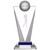 Pinnacle optic crystal glass laser engraved golf trophy available in 3 sizes and includes a FREE silk lined presentation box