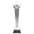Exquisite pointed tower premium glass trophy available with optional customised engraving.