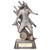 Focus Silver Female Football Figure Award With Gold Detailing