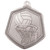 Silver Netball Medal Falcon Stamped Iron 65mm