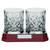 Personalised Wedding Gift Premium Crystal Whisky Tumblers x 2 With Base Lindisfarne St. Oswald