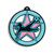 GLOW IN THE DARK FEMALE FOOTBALL MEDAL 55MM – BLACK