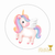 Unicorn Party Personalised Stickers Set of 30