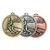 Skiing Brass Medal Award High Relief Ski Prizes at 1st Place 4 Trophies
