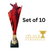 Rashford Red & Silver Set of 10 Trophies 14" Bulk Buy