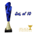 Blue & Gold Set of 10 Trophies 13" Dance Gymnastics Sports Awards