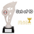 Set of 10 Trophies White Supera Awards Personalised Engraving