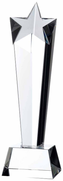 Crystal Star Pillar Award - personalised award from 1st Place 4 Trophies