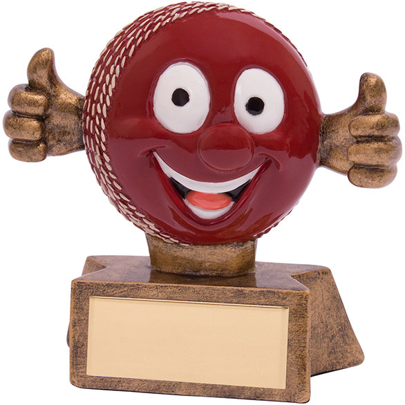 Smiler novelty fun comic cricket ball award
