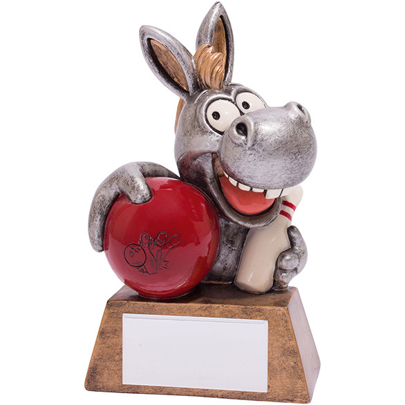 What A Donkey! Ten Pin Bowling Trophy comic novelty award