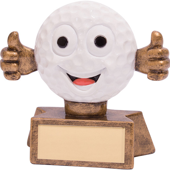 Smiler novelty comic golf ball fun trophy award 