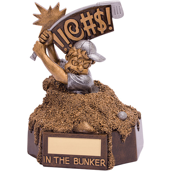 Bunker Blues fabulous novelty golf trophy at a fantastic price point