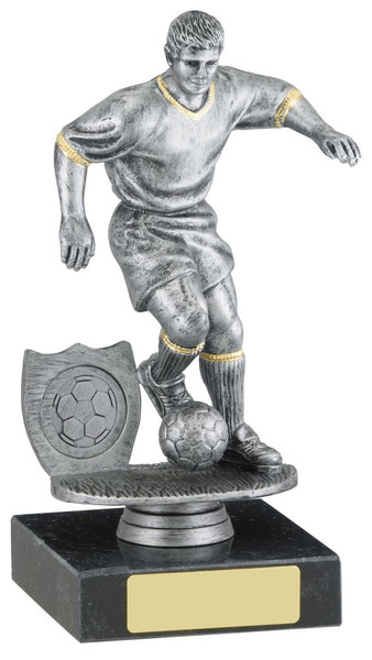 Antique silver male football player budget great price award