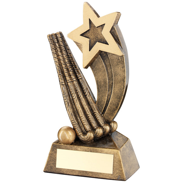Shooting Star Hockey Sticks and ball budget trophy available in 2 sizes with FREE engraving.