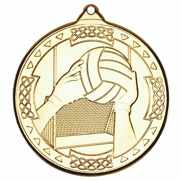 50mm Gold Gaelic Football Medal Award