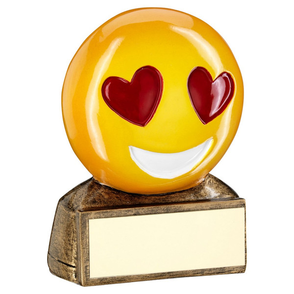 Smiley Face Heart Eyes Love Emoji Award from 1st Place 4 Trophies RF952