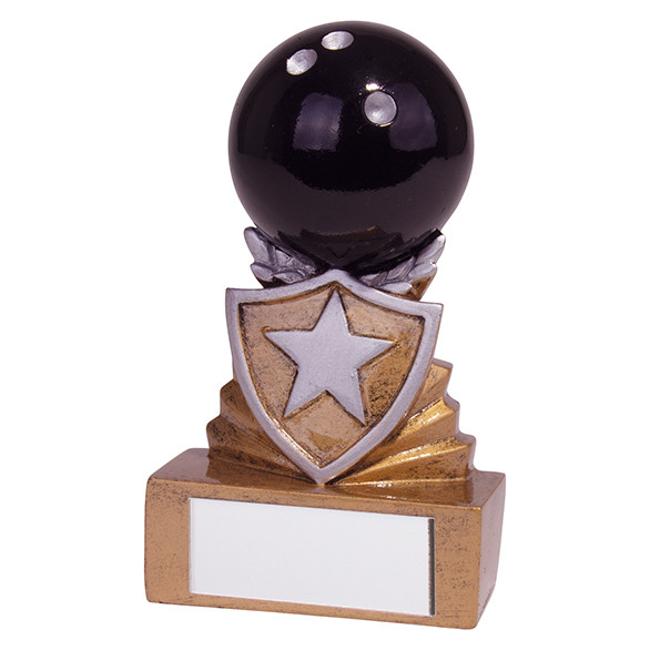 Shield Mini Ten Pin Bowling Award. Budget price and includes FREE engraving. 