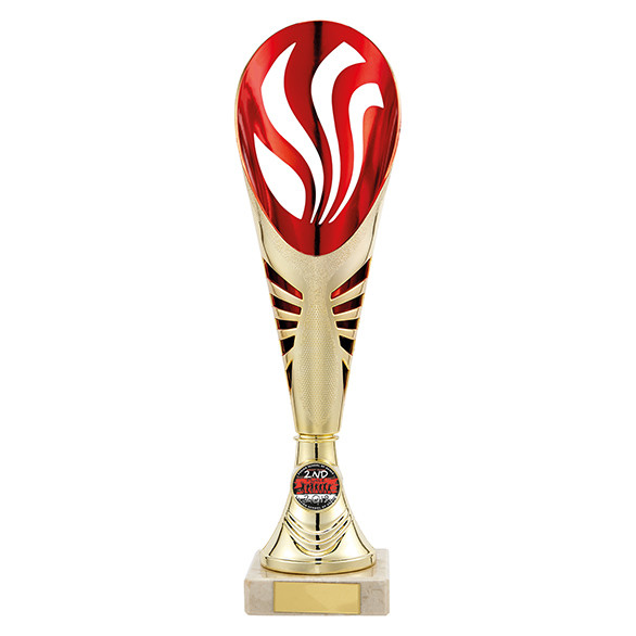 A stunning Supreme multisport laser cup in plastic available in 5 sizes with FREE engraving at 1stPlace4Trophies