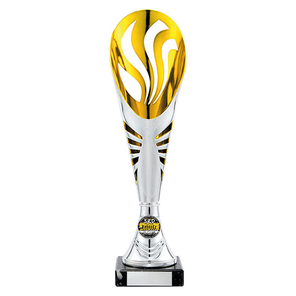A stunning Supreme multisport laser cup in plastic available in 5 sizes with FREE engraving at 1stPlace4Trophies