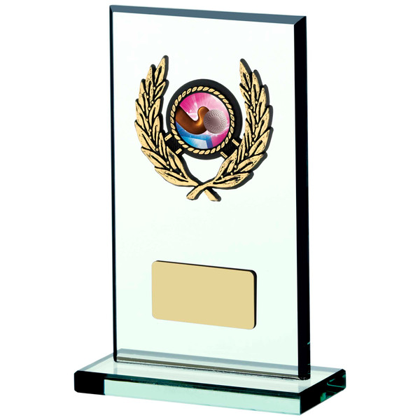 Jade glass hockey trophy 4 sizes with FREE engraving