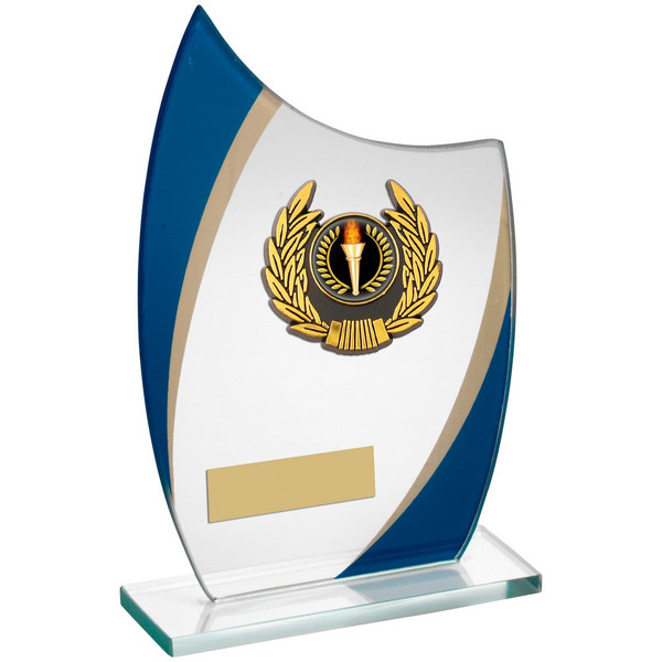 Multi activity glass trophy with FREE engraving.