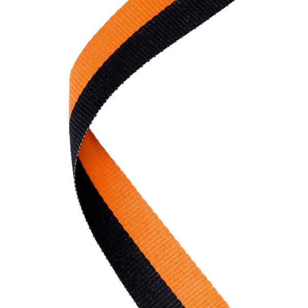 Orange & Black Medal Ribbon at 1stPlace4Trophies