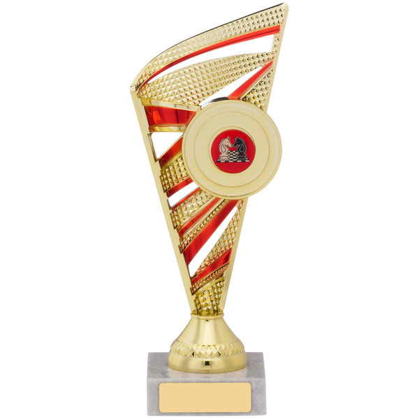 Gold & Red Multisport Trophy includes FREE engraving