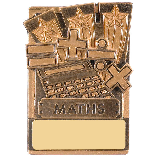 3" MATHS Magnetic Award with FREE engraving