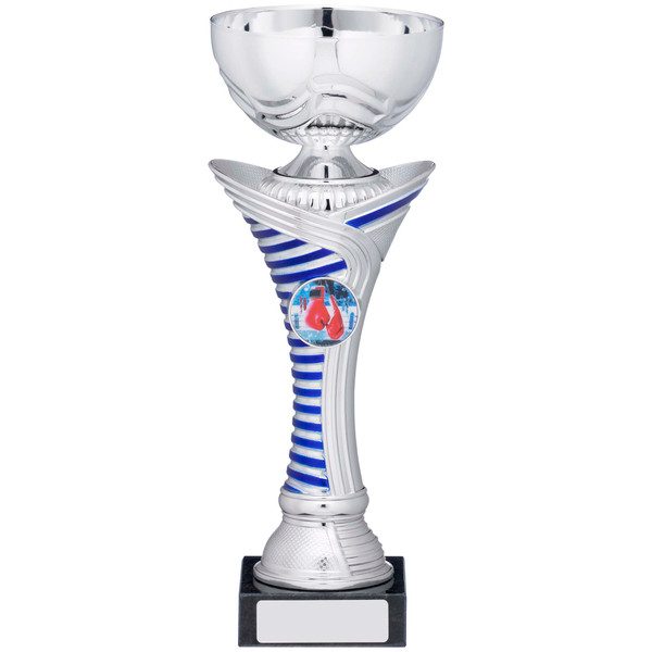 Silver & Blue Multisport Cup in 5 with FREE engraving