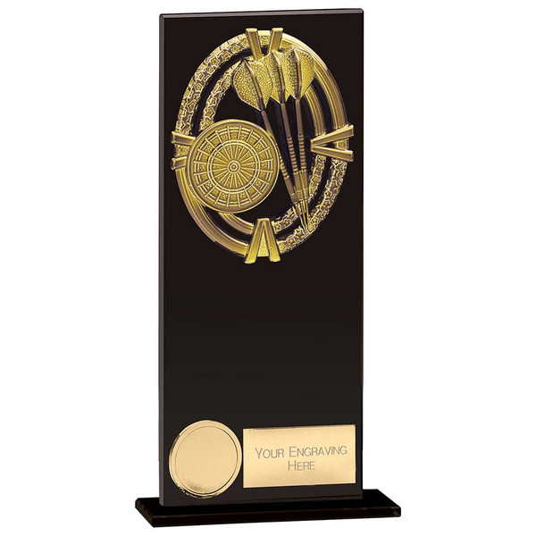 Maverick Fusion Black Glass Darts Trophy