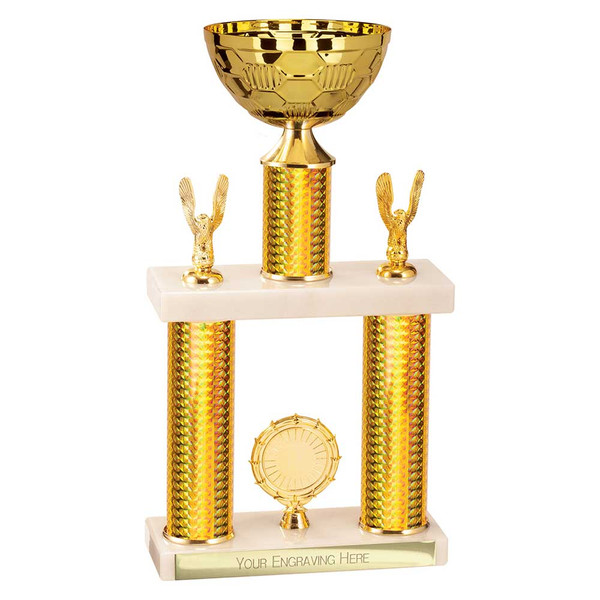 Starlight Champion 2 Tier Gold Column Tower Trophy Cup