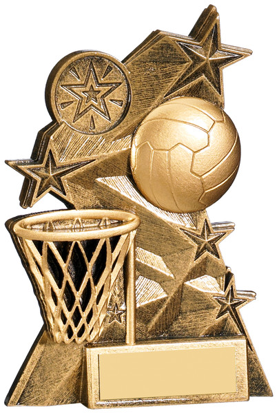Astra Netball and hoop award in 2 sizes FREE engraving