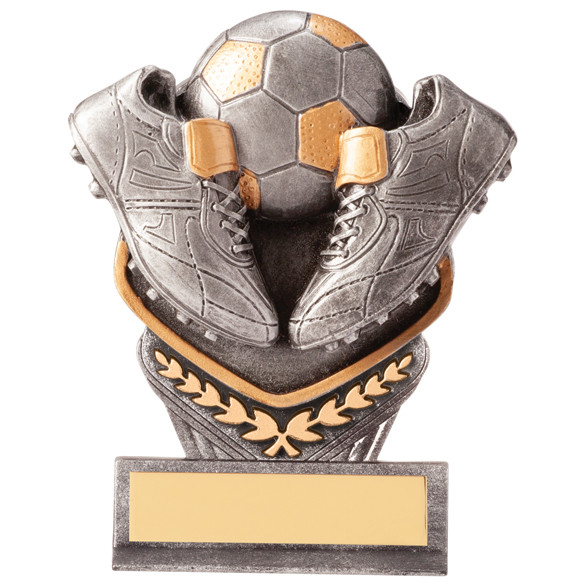 4" Falcon Football boots & ball trophy with FREE engraving