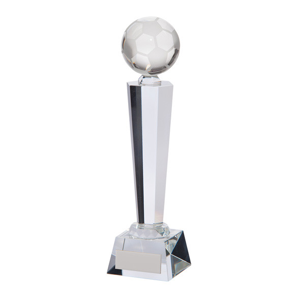 Interceptor 3D crystal glass football award