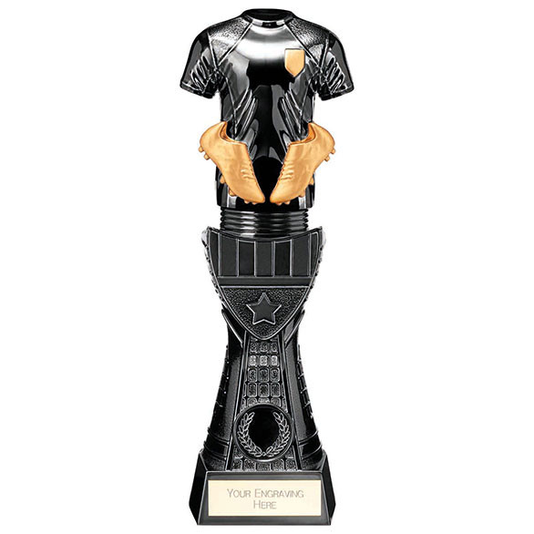 black viper tower football strip football trophy small