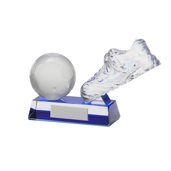 LEGACY Boot & Ball Football Glass Award 