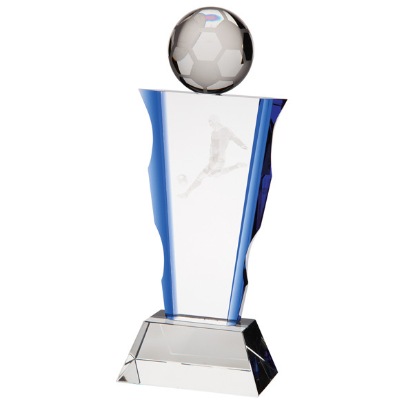 CELESTALL Glass Football Award With 3D Picture