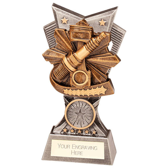 SPECTRE Silver Resin Spark Plug Motorsport Trophy